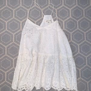 SUGAR AND LIPS White eyelet tank!